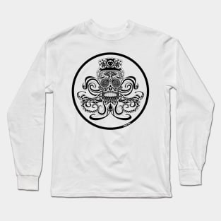 octopad octopus navy skull ecopop Long Sleeve T-Shirt